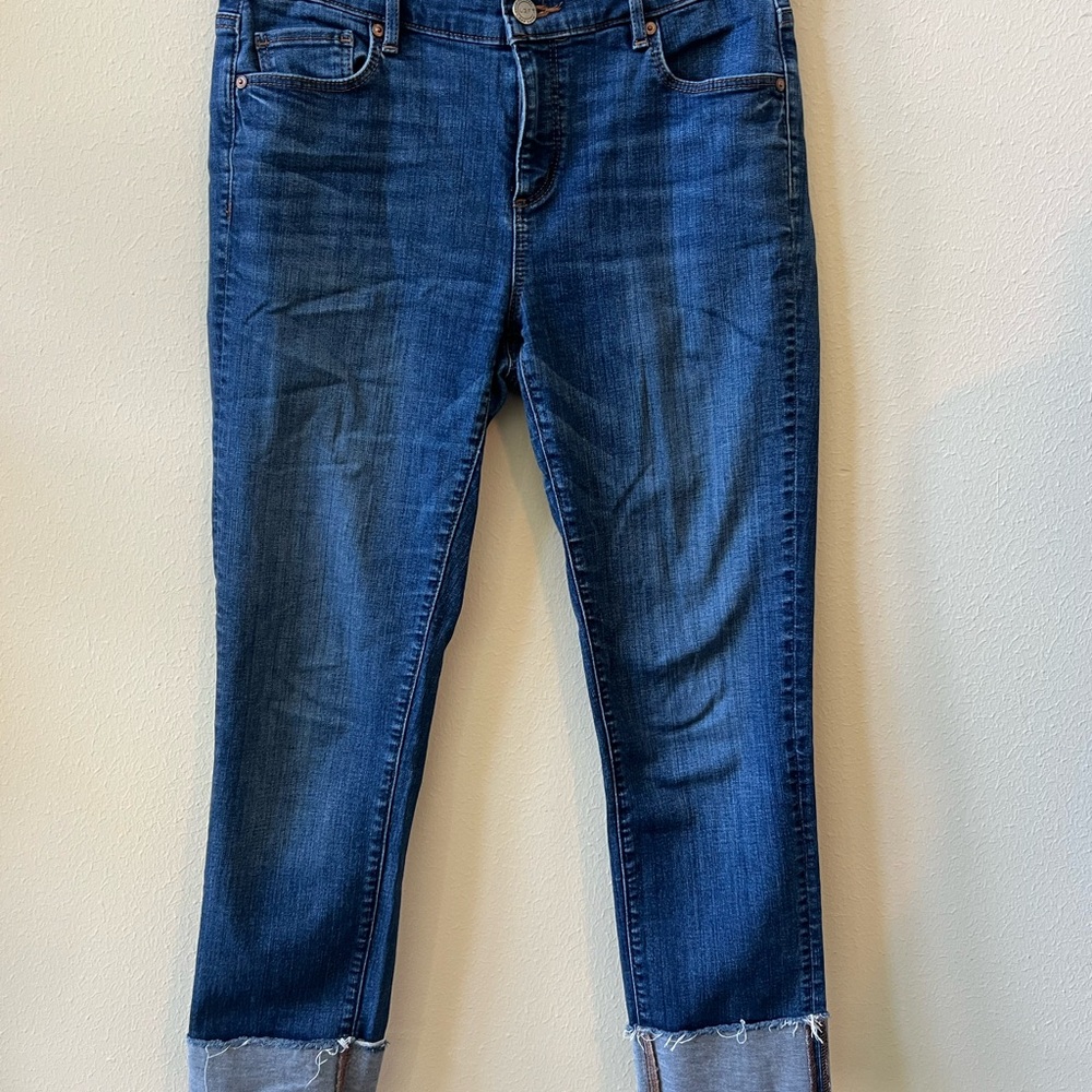 LOFT Classic Blue Cropped Jeans